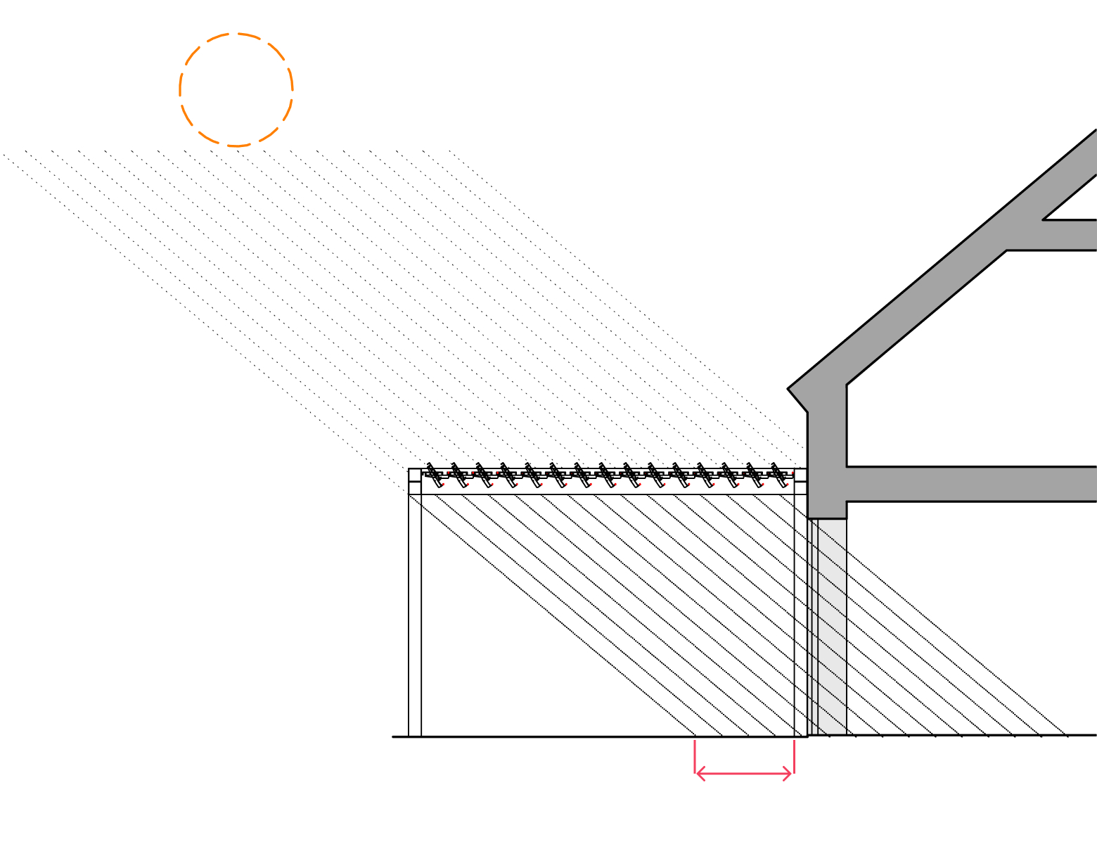 Pergola s rovnou střechou