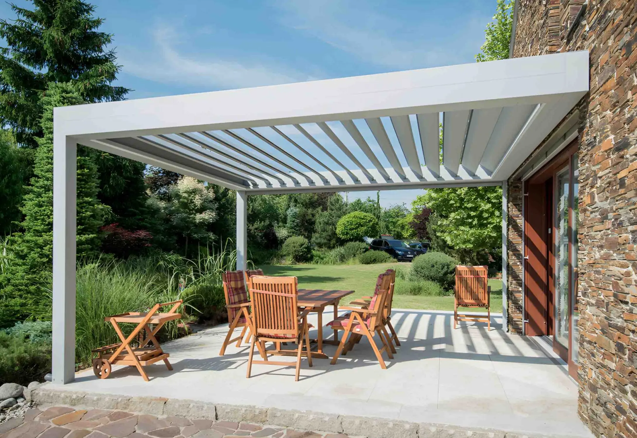 Pergola inspirace čisté linie
