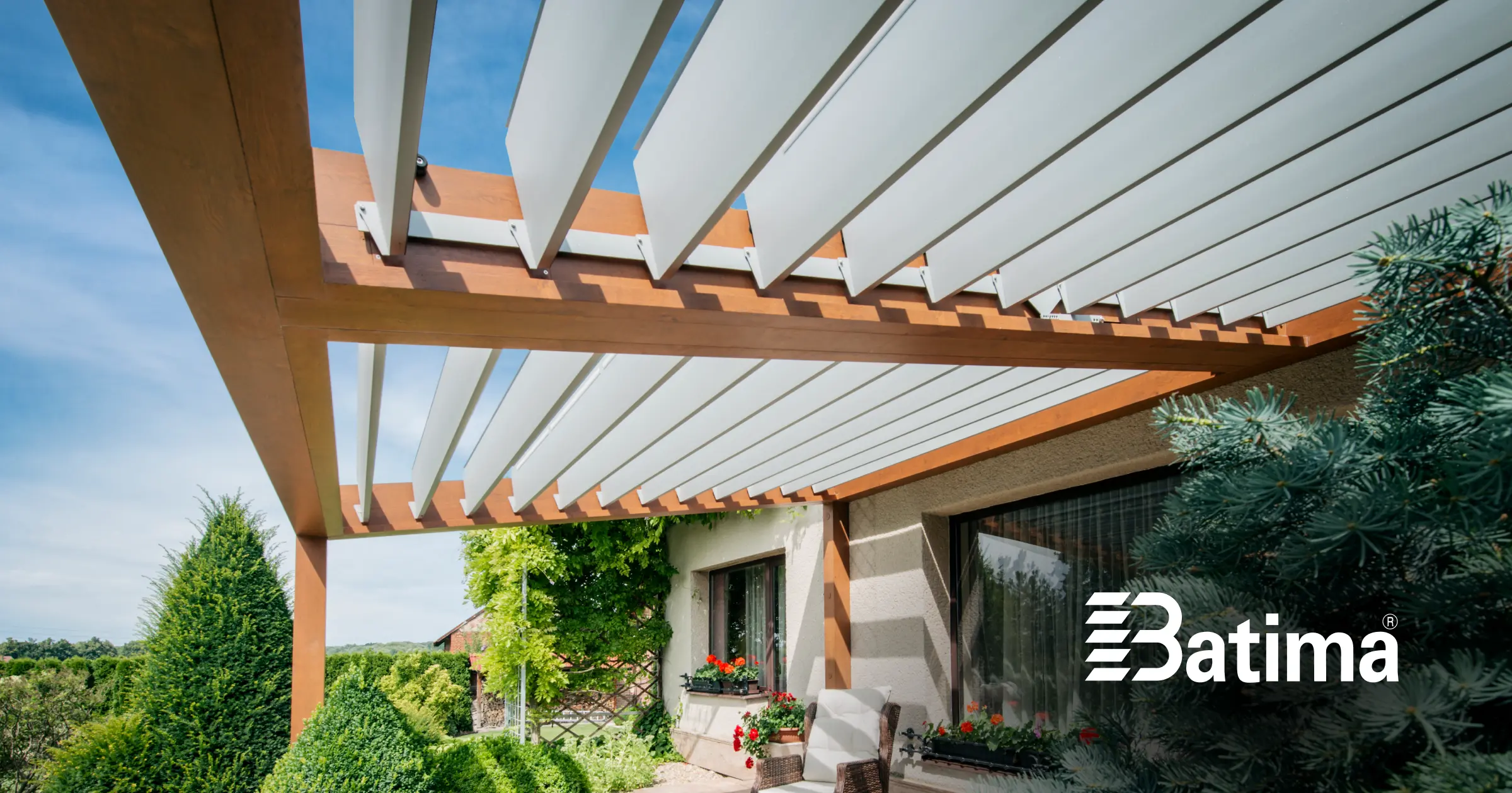 Bioklimatická pergola: stín s elegancí, který neruší, ale dotváří - BATIMA